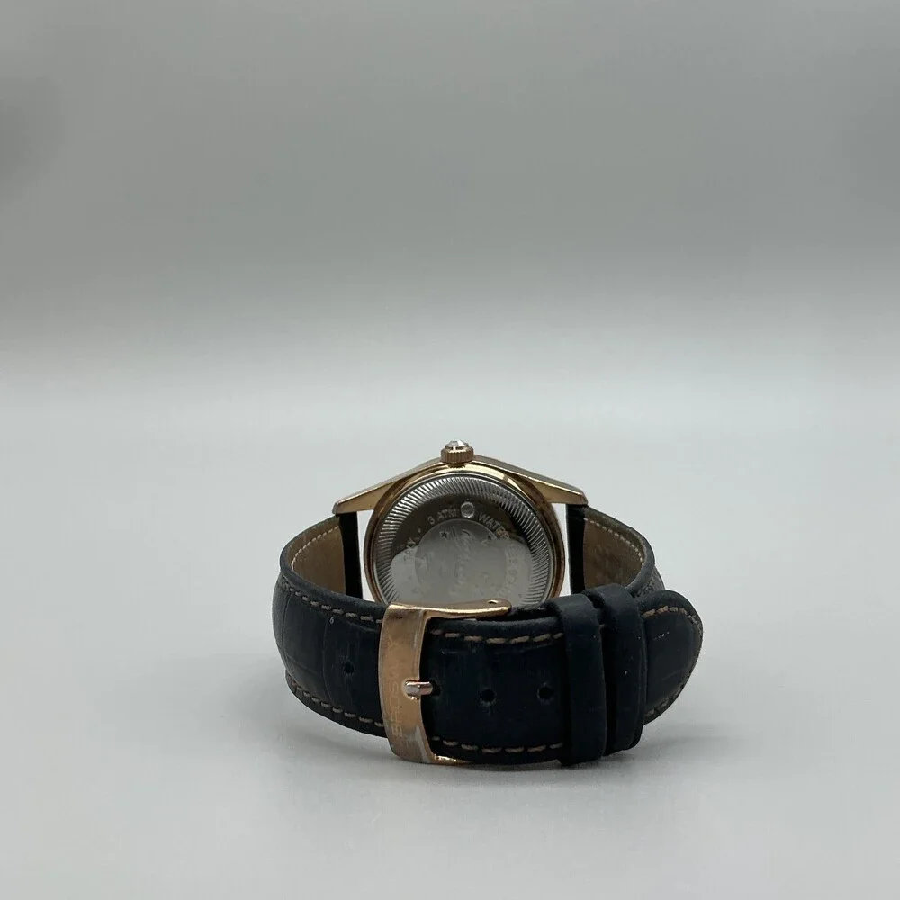 Brosway Dolls Womens Watch 37mm Black Dial Rose Gold Tone Crystal New Battery